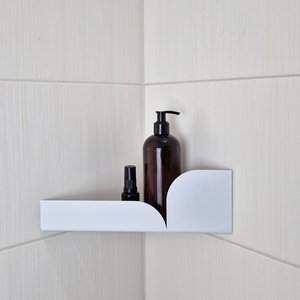 Shower corner shelf BAUHAUS, white, beige, grey, black