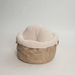 Hundekörbchen Shopper Little Basket Saddle gravel
