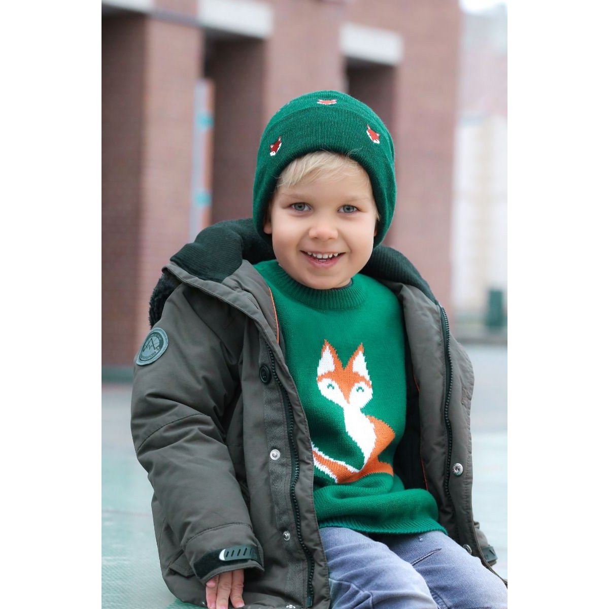 Sweter FOX - GREEN