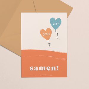 Greeting card color | Good luck together