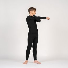 Black de 160 manches longues pour enfants et 2 pièces inférieures