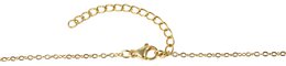 Accentketting met hartjeshanger "Paulina", roestvrij staal, ion-plated, goudkleurig