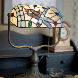 Tiffany table lamp 27x20x36 cm blue brown metal butterfly tiffany desk lamp