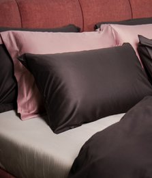 Set biancheria da letto in rasatello Solid Chocolate Old