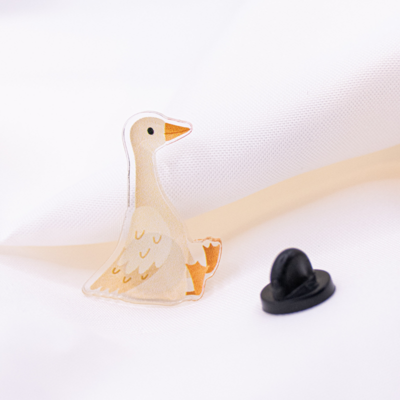 Animali acrilici con spilla d'oca - decorazione dello zaino con spilla d'oca regalo