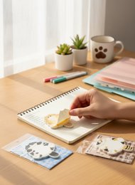 Notes autocollantes pour chat - Pack de 40 motifs Chubby