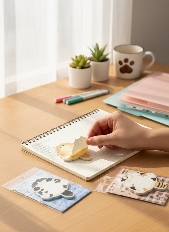 Notes autocollantes pour chat - Pack de 40 motifs Chubby