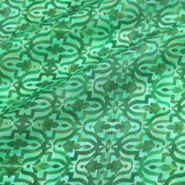 Green Square Silk Scarf Fihri