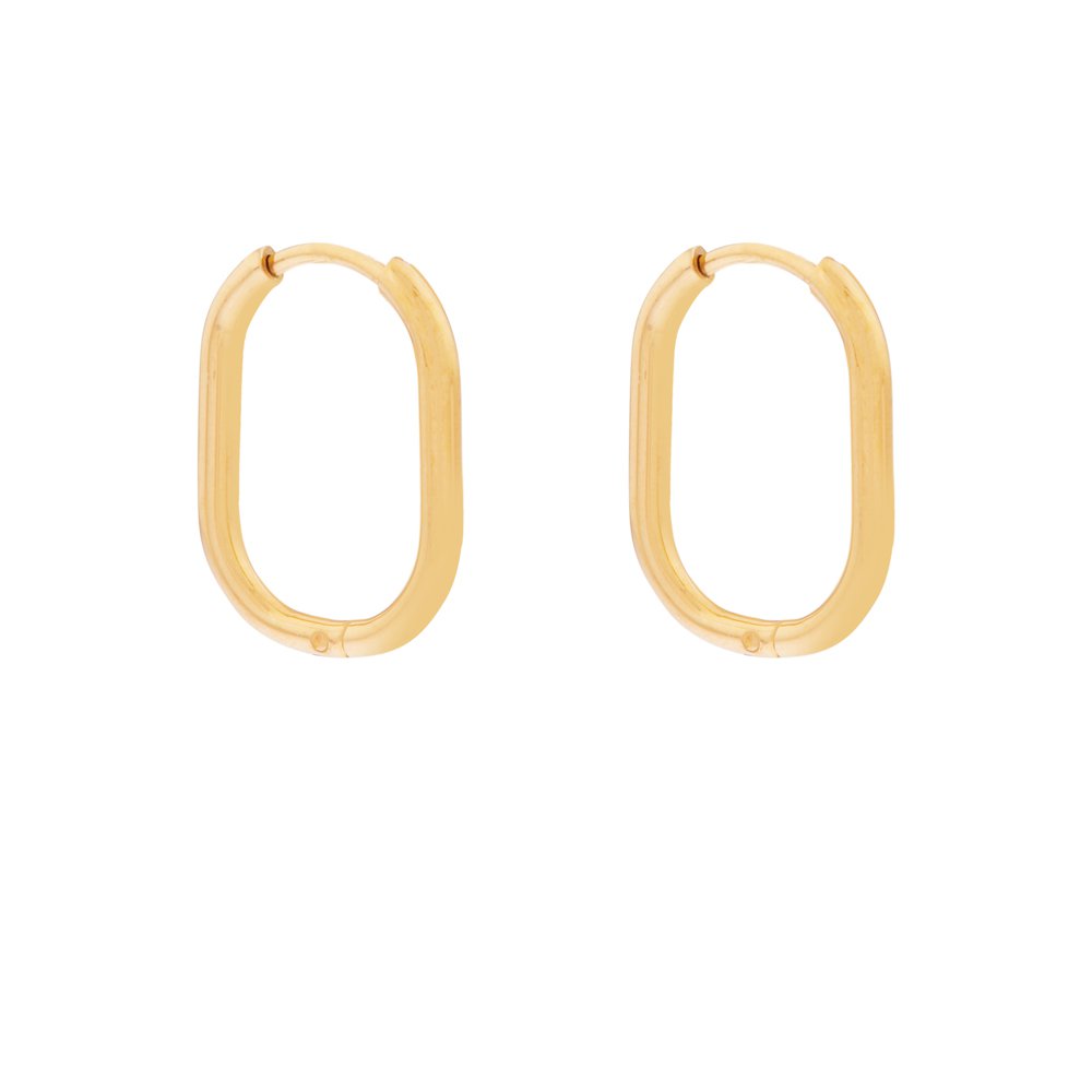 Earrings hoop oval basic