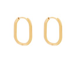 Earrings hoop oval basic