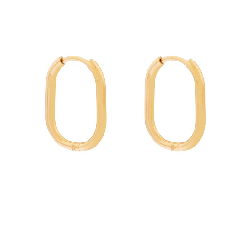 Earrings hoop oval basic