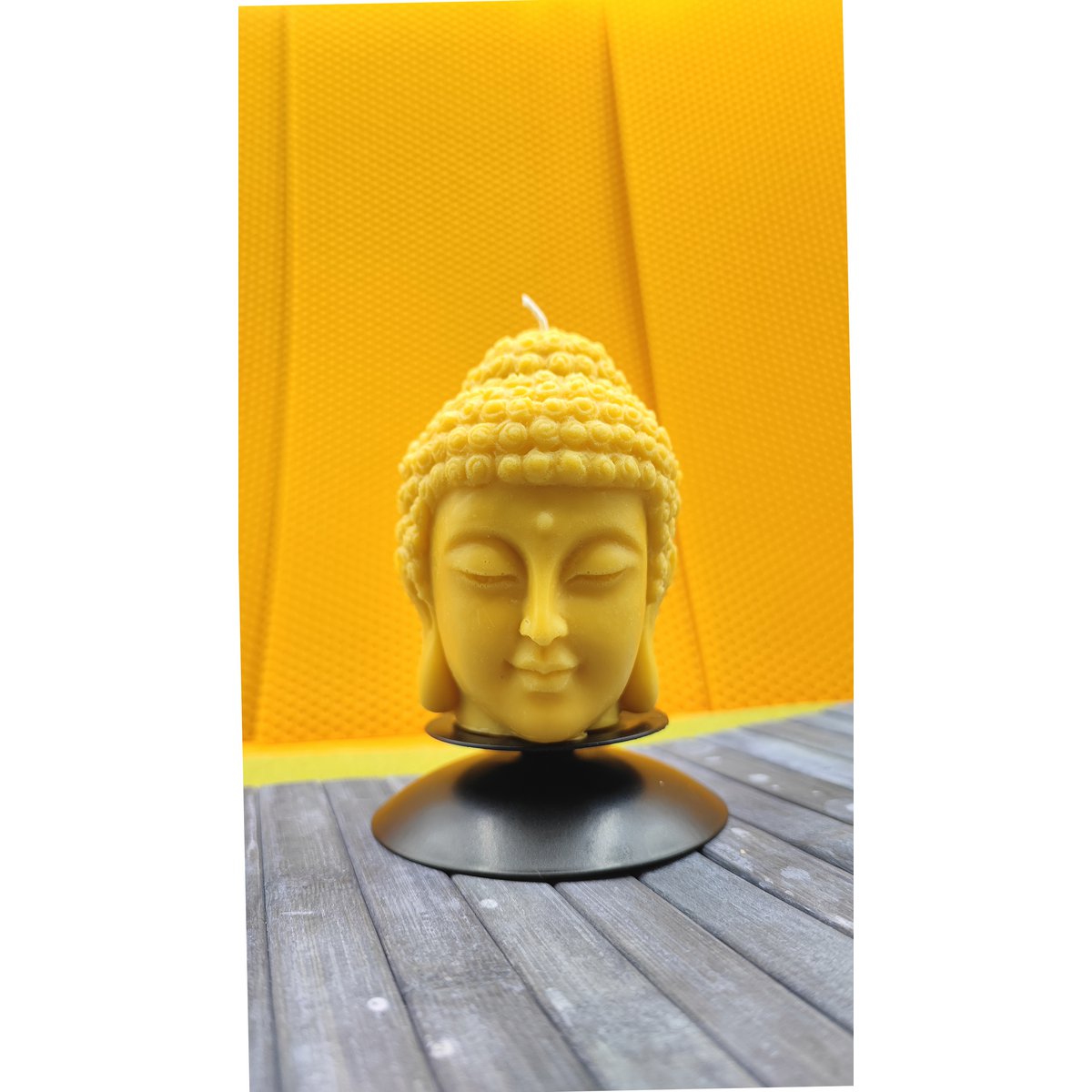Beeswax and Soy Buddha Shaped Candle