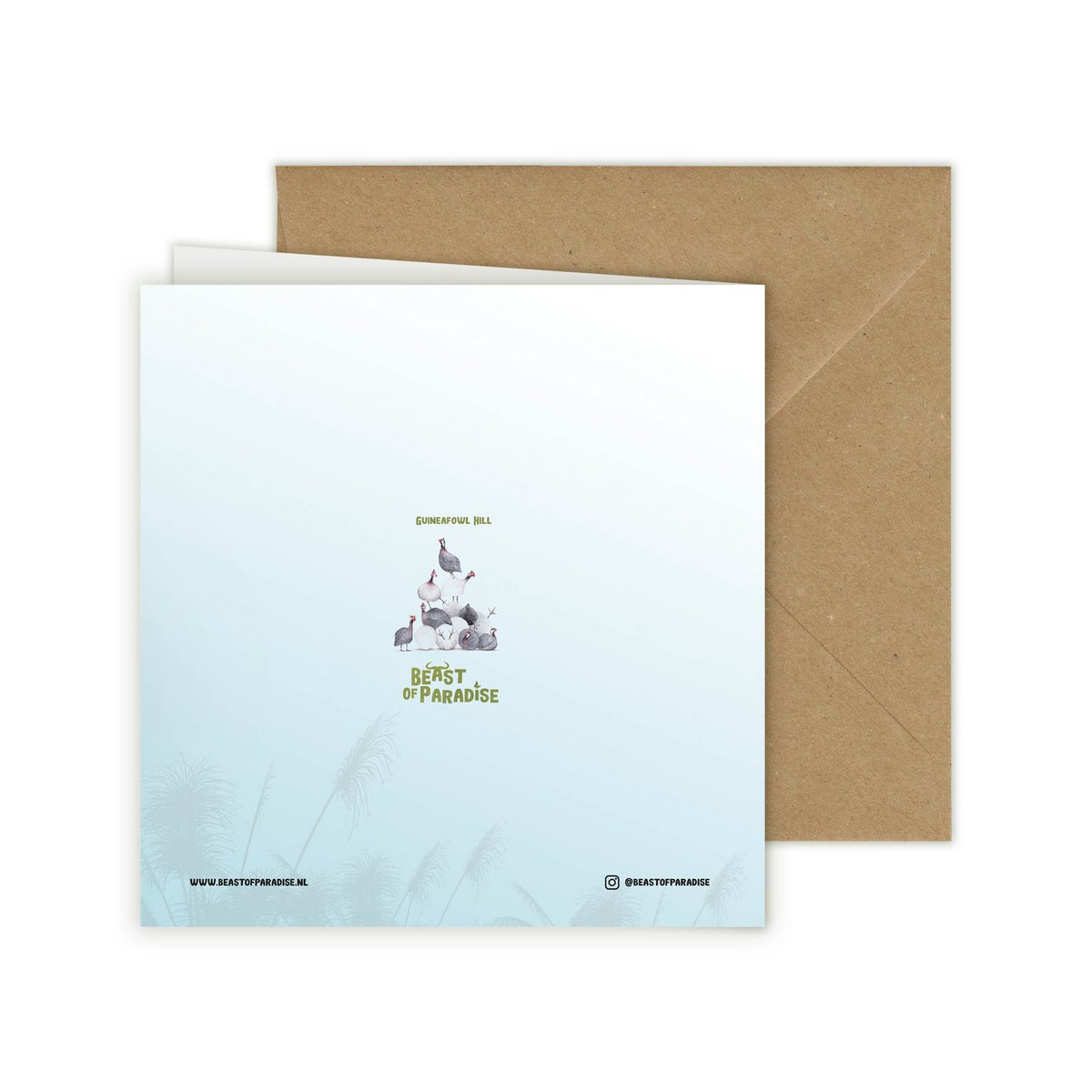 Funny Guinea Fowls - Greeting Card, 13 x 13 cm, Birds, Cards