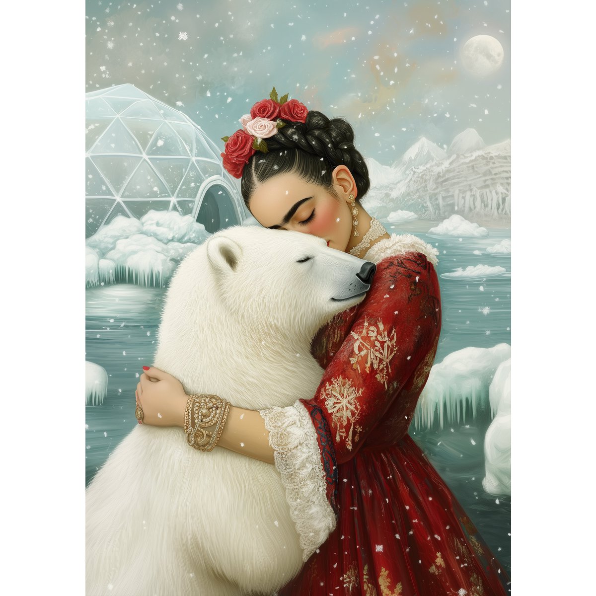 Frida Kahlo: oso polar | Kaart Fripperies