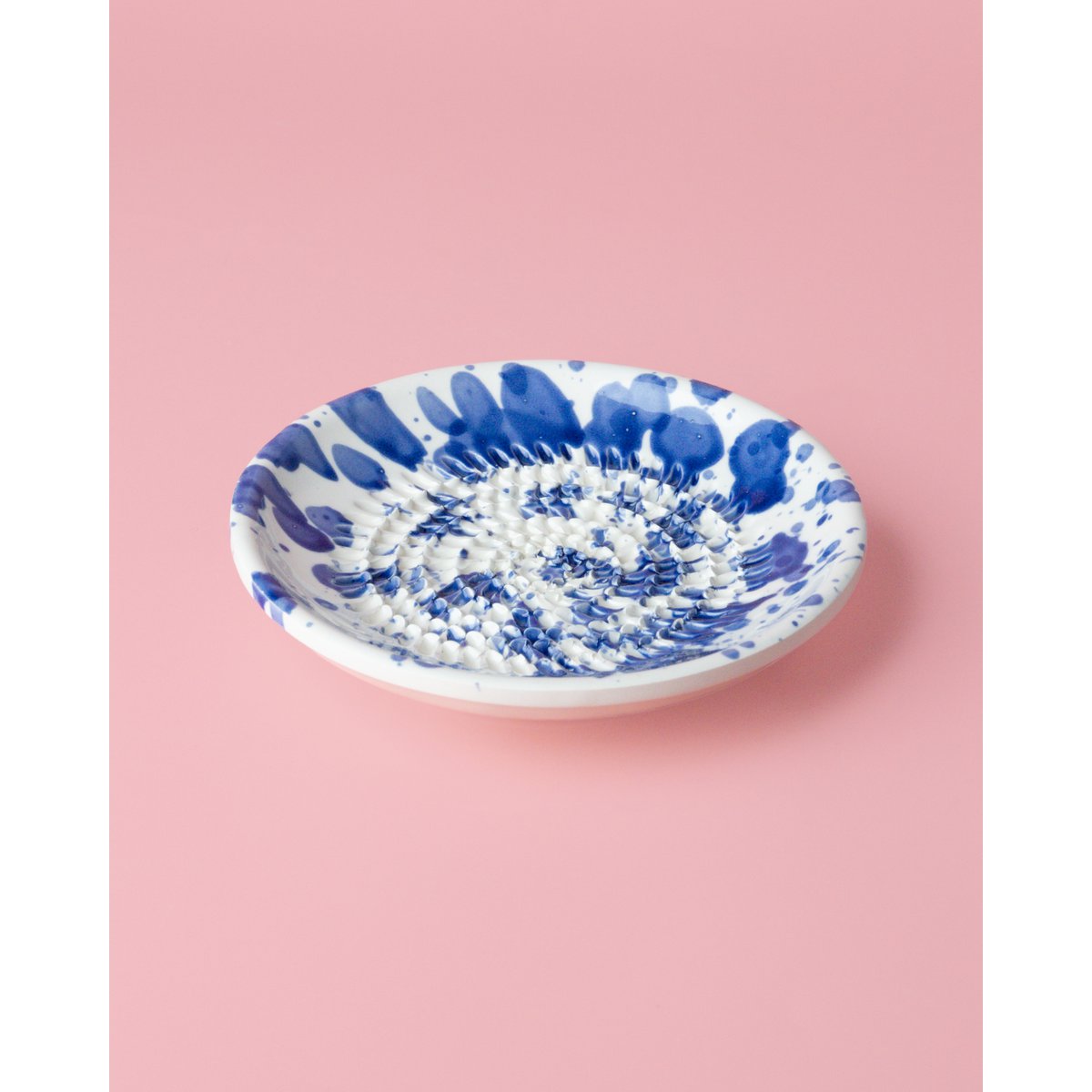 Ręcznie robione ceramiczne naczynie Tarka do czosnku / MAŁA Niebieska PERSIA