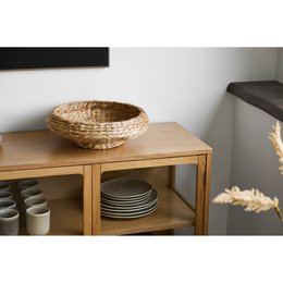 Frellesvig Tray, water hyacinth, natural, ø40x12cm