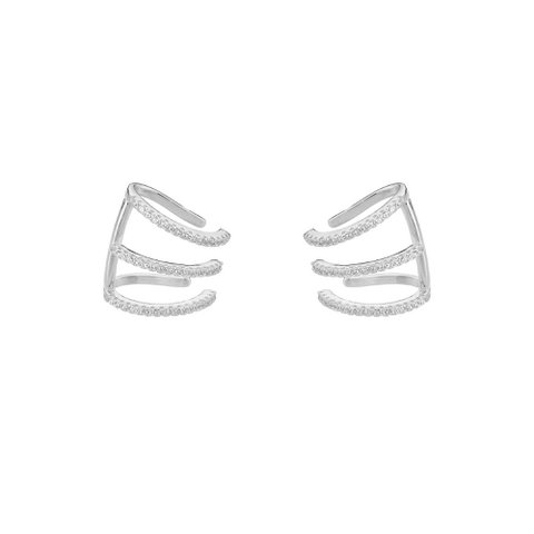 Silver Claw Earcuffs