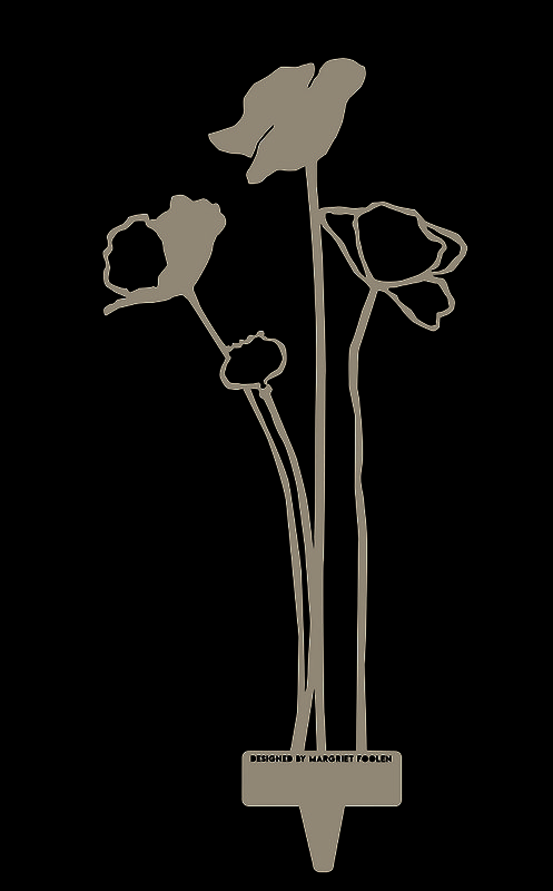 Poppy open up - Objeto de acero corten