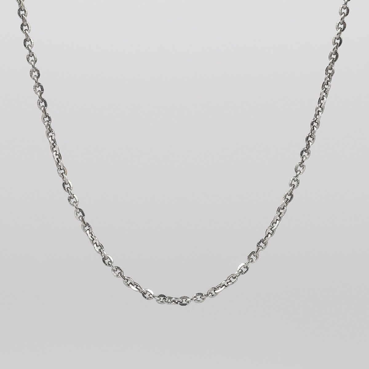 925 sterling zilveren ketting 0,8 mm, gerutheneerd