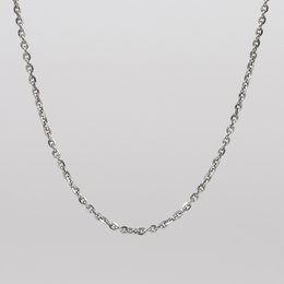 925 sterling zilveren ketting 0,8 mm, gerutheneerd