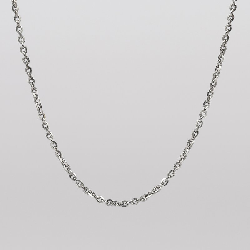 925 sterling zilveren ketting 0,8 mm, gerutheneerd