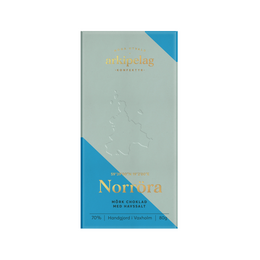 Norrœra chocolate bar, a high-quality dark chocolate bar with a smooth, rich flavor and a distinctive Nordic design.