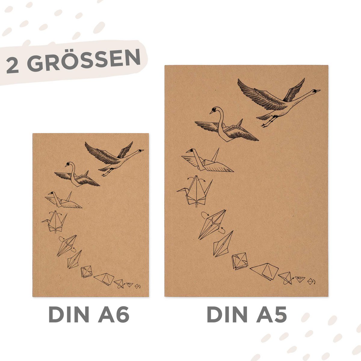 Notebook - Origami Swan