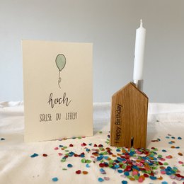 minimalistiske dekorative huse - 5 varianter - lavet af eg