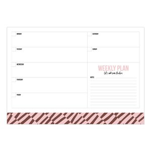 A4 Weekly planner Bold Lines warm, per 5