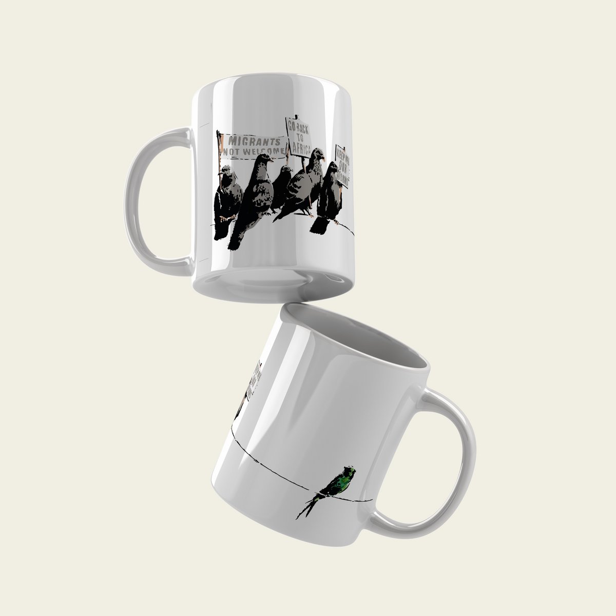 Banksy Keramikkrus 325ml - Fugle