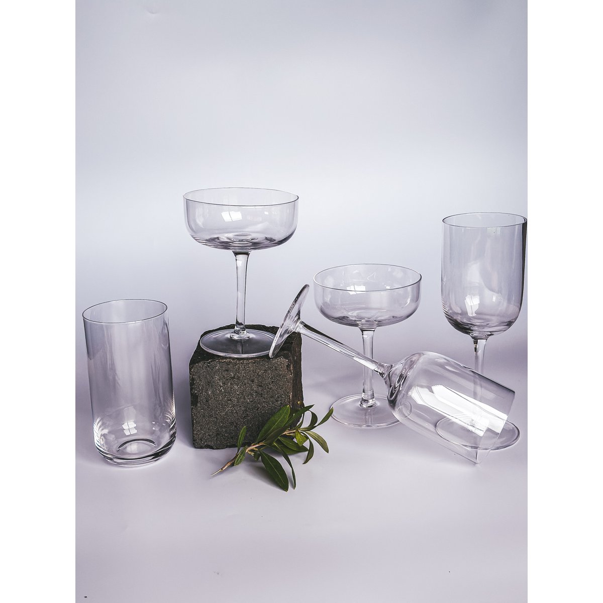 Coupébeker "Lumi" grijs, 6 pc's.