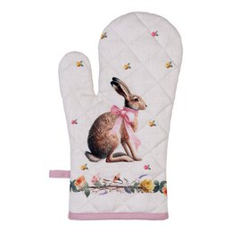 Ofenhandschuh 18x30 cm Beige Baumwolle