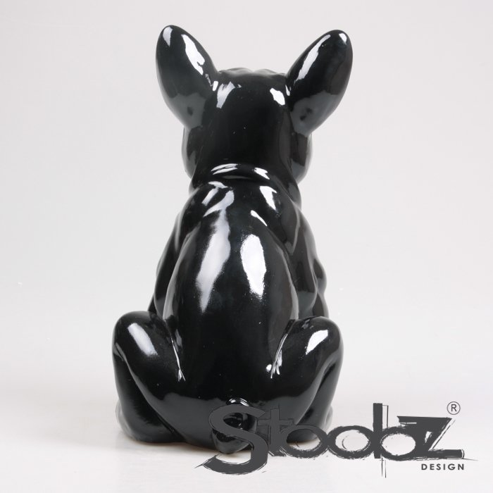 Stoobz Design French Bulldog Statue 24x20x37 cm – Black | Modern Design