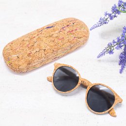Damen-Sonnenbrille mit UV-Schutz aus Kork (einschließlich Etui L-500) L-858