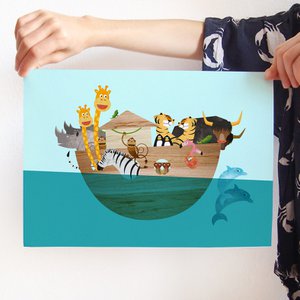 A4 foto Ark van Noach voor de kinderkamer