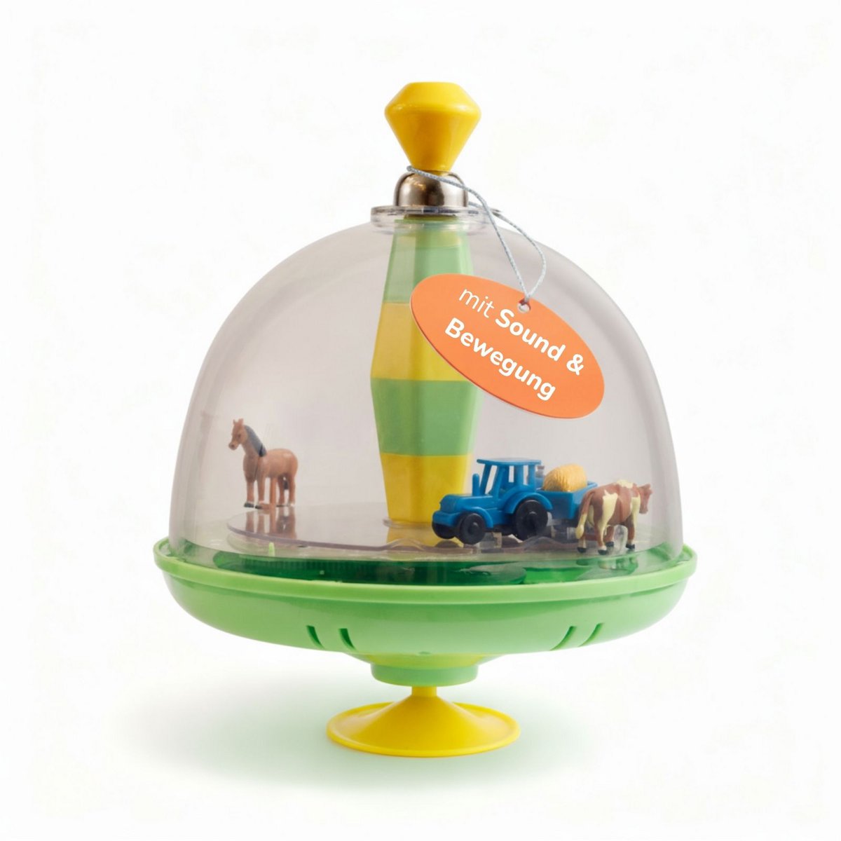 Boerderij panorama tol voor kinderen, met geluid en bewegende elementen, Ø 19 cm