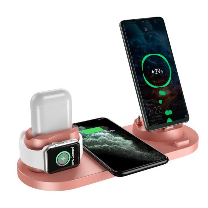 Drahtlose Ladegerät Für IPhone Schnelle Ladegerät Für Telefon Schnelle Lade Pad Für Telefon Uhr 6 In 1 Lade Dock Station