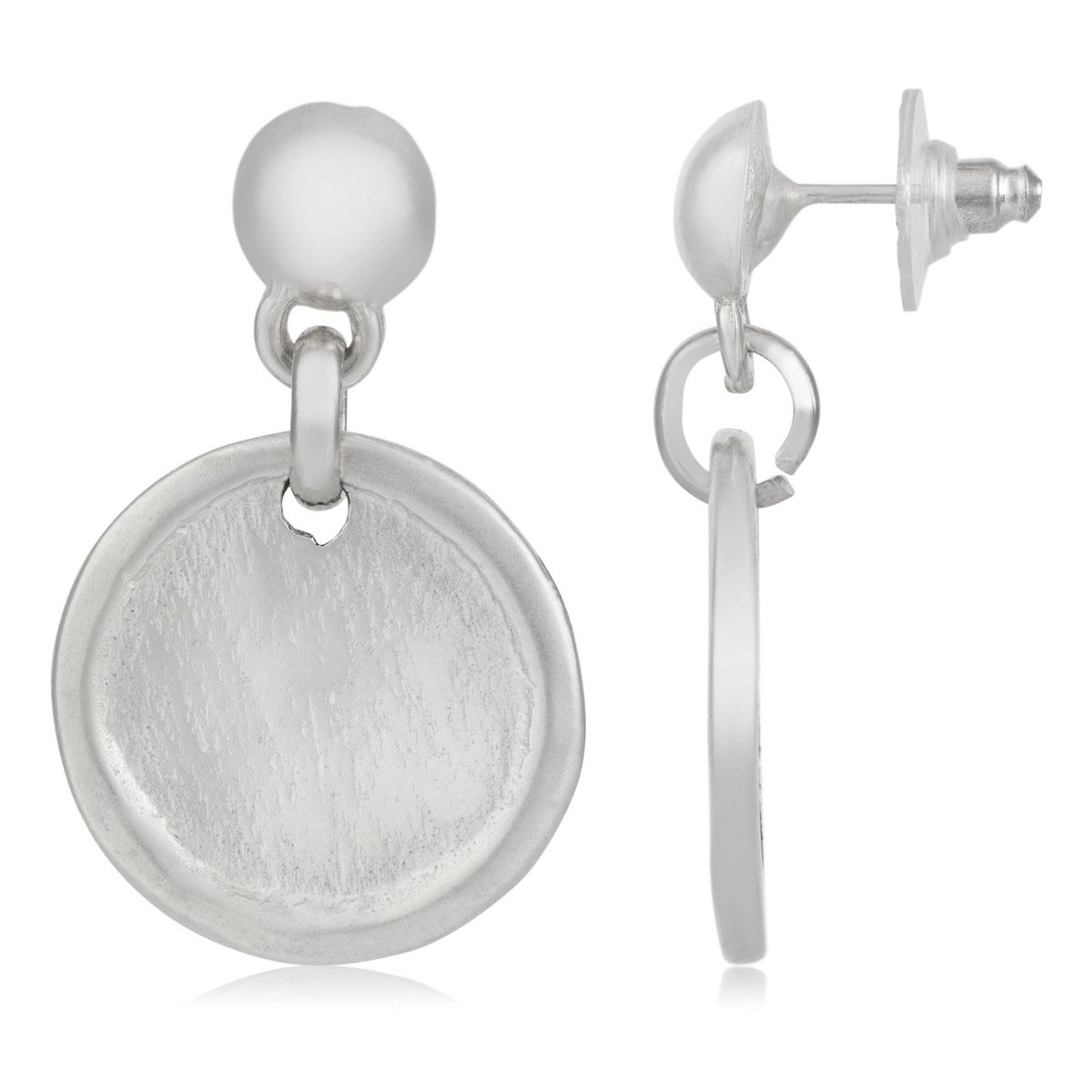 Zilveren oorbellen met hanger van Aberno