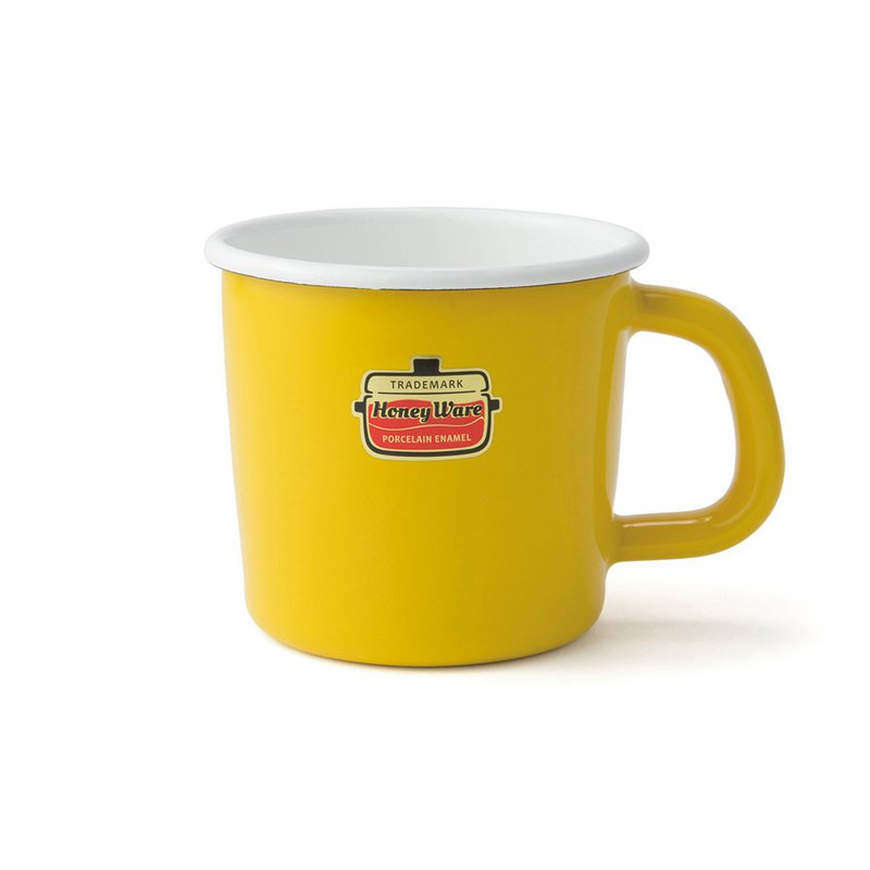 Coffee and camping cup, yellow, 0.38L