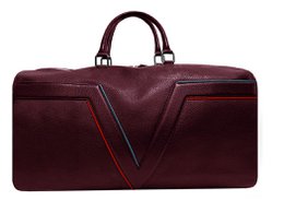 VUE LAC Travel bag Initial Collection - Bordeaux - Red and Blue Trim
