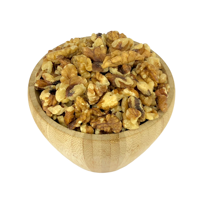 Granos de nueces orgánicas a granel