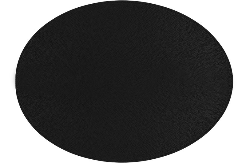 Dækkeserviet TRUDO - oval - vegansk læder - 33x45 cm