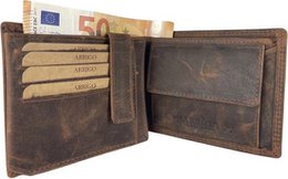 Mænds tegnebog cognac rfid anti skummet