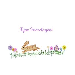 Tarjeta Con Conejito De Pascua