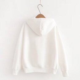 Bedrukt en fluwelen sweatshirt met capuchon en Flamingo Love