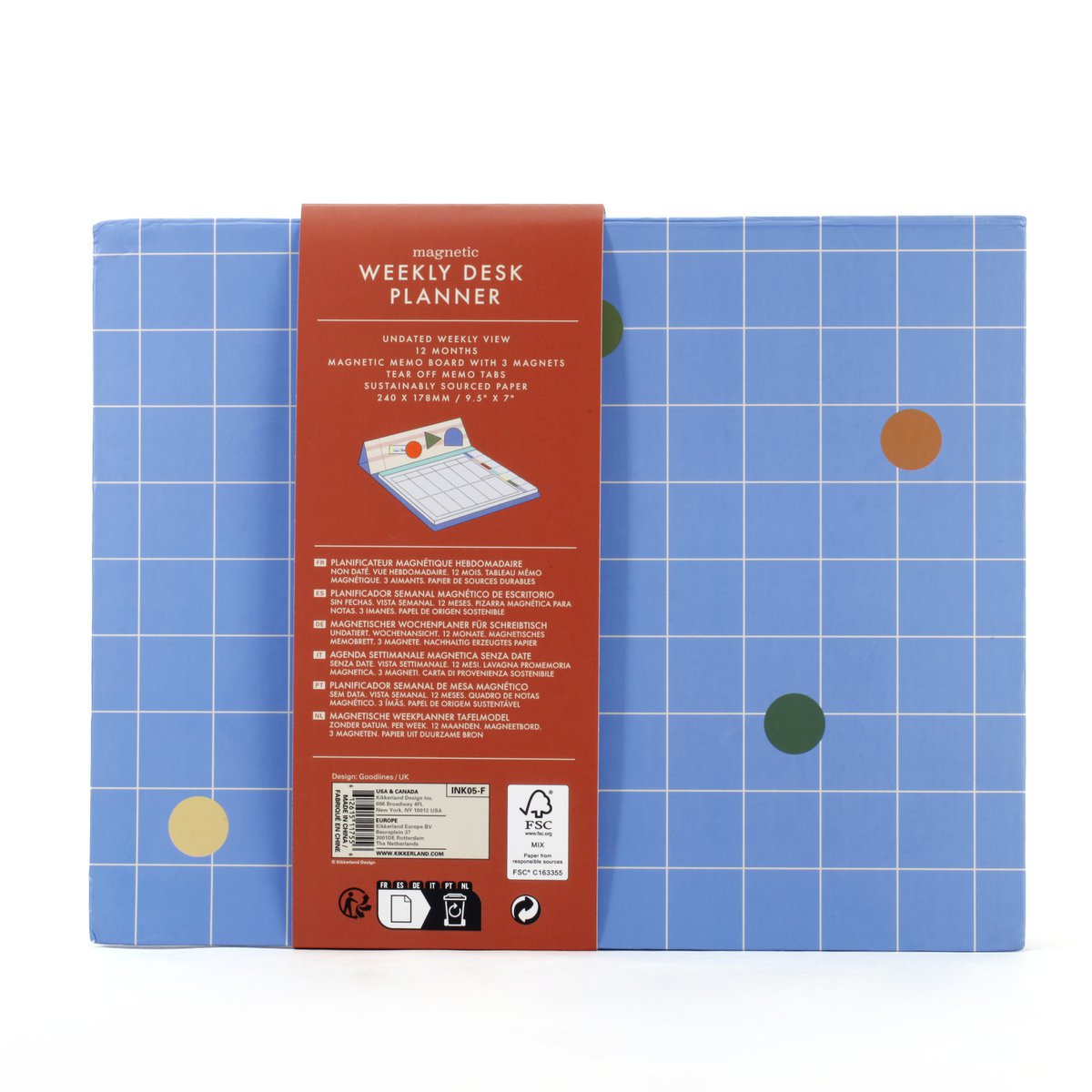Inkerie Magnetic Weekly Desk Planner