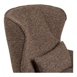 Blenheim Lounge stoel met draaibare, bruine, bronskleurige poten, HN1305