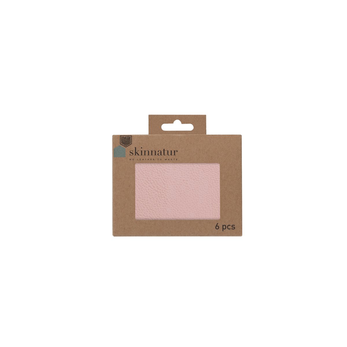 Skinnatur-Untersetzer | recyceltes Leder | Ziegel 13x10cm | 6er-Set
