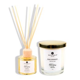 Aromatic HomeRose Geranium Luxury Room Candle and Spray