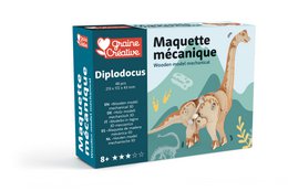 MODELLO IN LEGNO DIPLODOCUS MECCANICO 3D